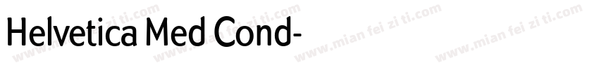 Helvetica Med Cond字体转换